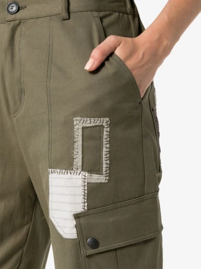 Shop 78 Stitches Patchwork Combat Trousers In Green