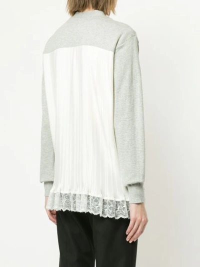lace pleated cardigan