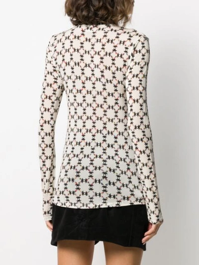 Shop Isabel Marant Joyela Top In Neutrals