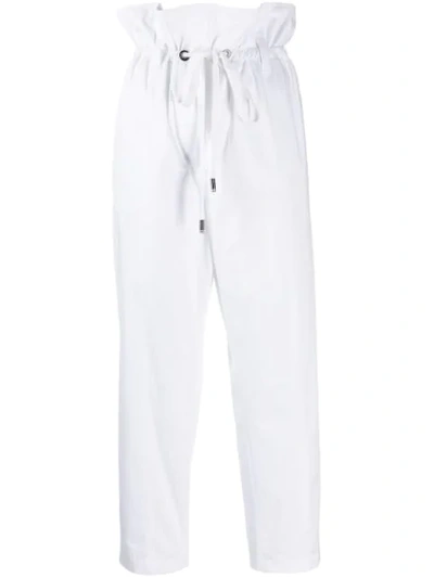 Shop Dolce & Gabbana Paperbag Trousers In White