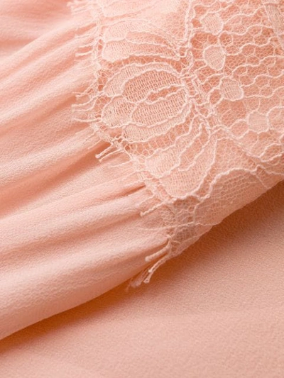 Shop Giambattista Valli Lace Detail Evening Dress In Pink