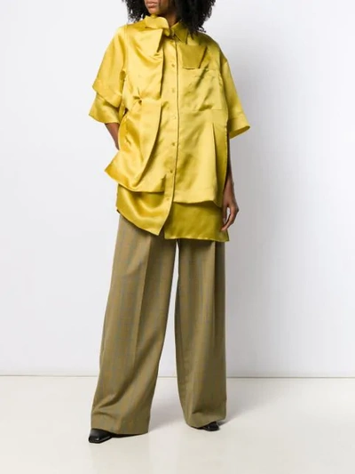 Shop Nina Ricci Reconstructed Fluid Shirt In Yellow