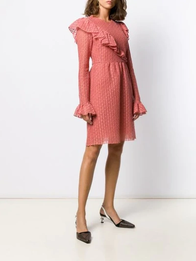 Shop Giambattista Valli Ruffle Trim Dress In Pink