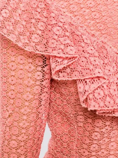 Shop Giambattista Valli Ruffle Trim Dress In Pink
