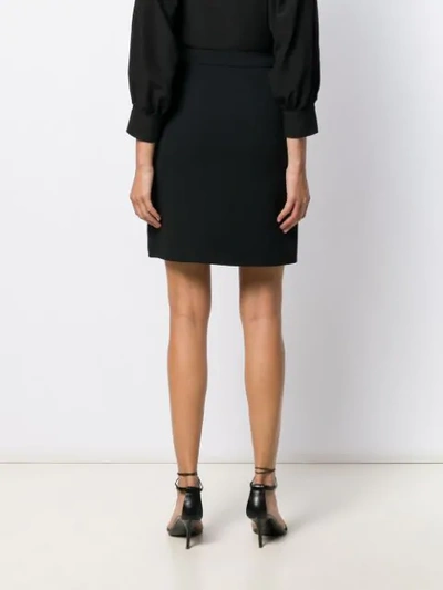 Shop Stella Mccartney Fringed Mini Skirt In Black