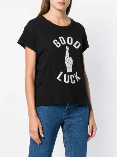 Shop Current Elliott Good Luck T-shirt In Black