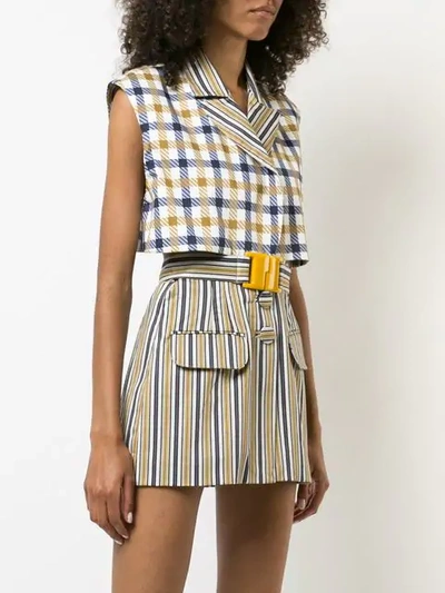 Shop Silvia Tcherassi Checkered Dress - Blue