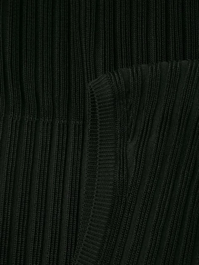 Shop Victoria Beckham Sleeveless Ribbed Midi Dress In Black