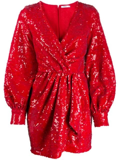 Shop Amen Sequinned Mini Dress In Red