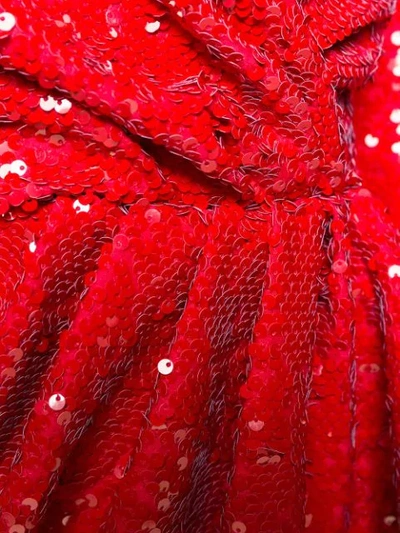 Shop Amen Sequinned Mini Dress In Red