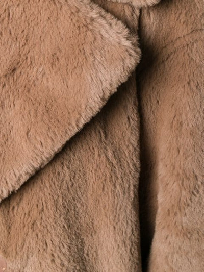 Shop Stand Studio Faux Fur Coat  In 7380 Taupe