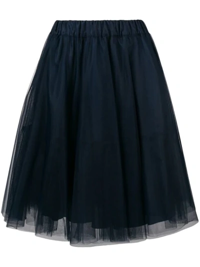 Shop P.a.r.o.s.h . Pleated Tulle Skirt - Blue