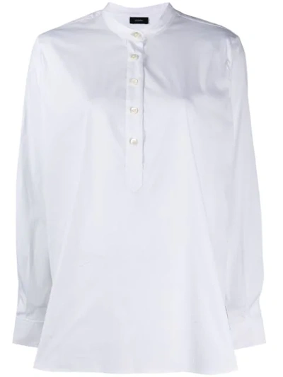 Shop Joseph Luke Poplin Shirt In White