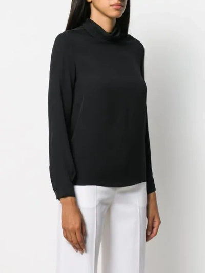 Shop Fabiana Filippi Turtle Neck Sweatshirt In Black