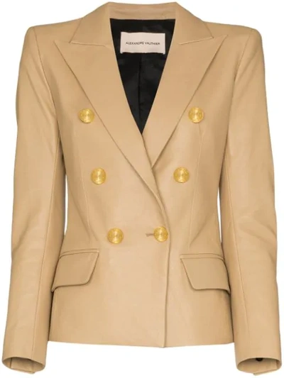 Shop Alexandre Vauthier Double-breasted Blazer In Neutrals