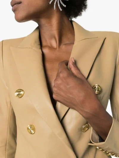 Shop Alexandre Vauthier Double-breasted Blazer In Neutrals