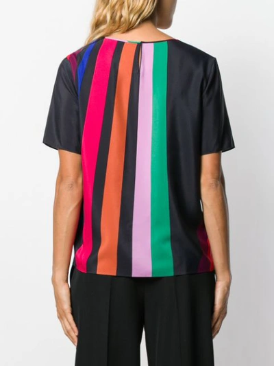 Shop Ps By Paul Smith Slanted Stripe T-shirt In Black