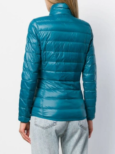 Shop Ea7 Quilted Jacket In Blue