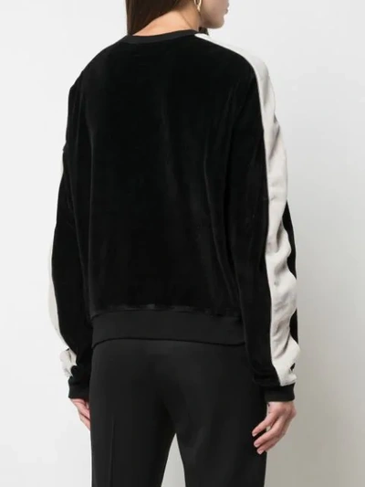 Shop Haider Ackermann Textured Side Stripe Sweatshirt In Black