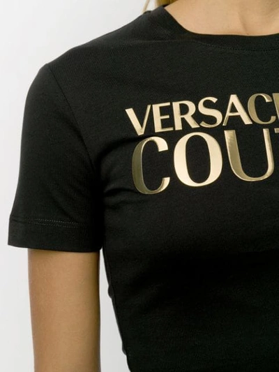 Shop Versace Jeans Couture Logo Print T-shirt In Black