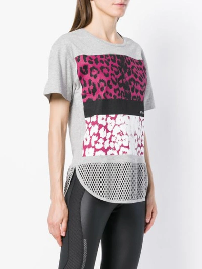 Shop Adidas By Stella Mccartney Leopard Tee - Grey