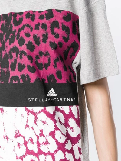 Shop Adidas By Stella Mccartney Leopard Tee - Grey