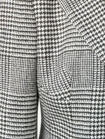 Shop Ermanno Scervino Houndstooth Check Pattern Blazer In G3500 White/black
