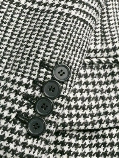 Shop Ermanno Scervino Houndstooth Check Pattern Blazer In G3500 White/black