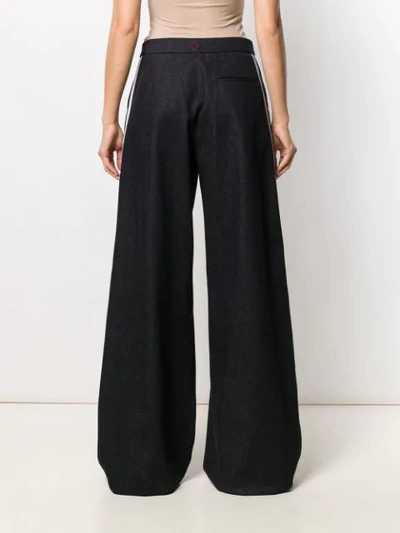 Shop A.f.vandevorst Wide-leg Flared Trousers In Blue