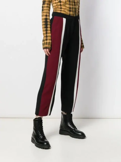 Kenzo Striped Tailored Trousers In Black