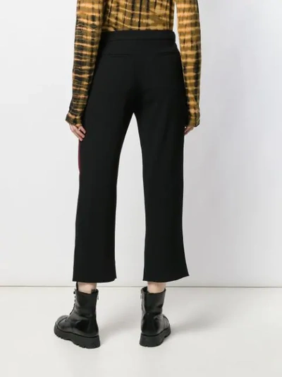 Shop Kenzo Striped Tailored Trousers In Black