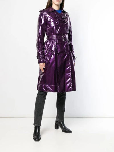 Shop Marc Jacobs Metallic Raincoat - Purple