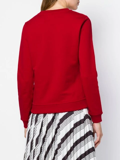 Shop Kenzo Paris Embroidered Sweatshirt In Red