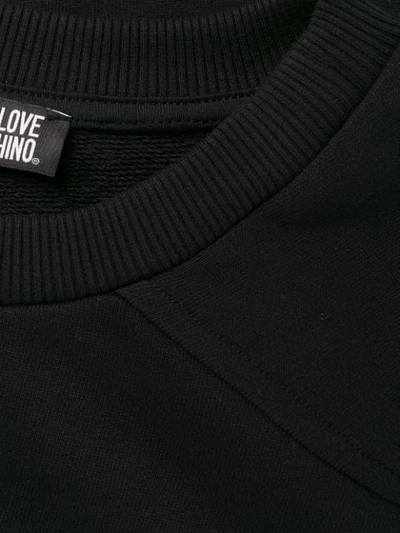 Shop Love Moschino Long-sleeve Shift Dress In Black