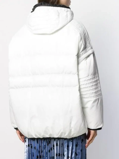Shop Pinko Padded Parka Coat In White