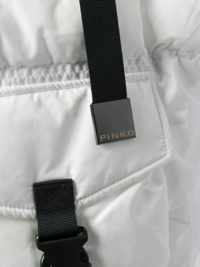 Shop Pinko Padded Parka Coat In White