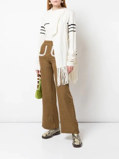 Shop Jw Anderson Scarf Knitted Jumper In White