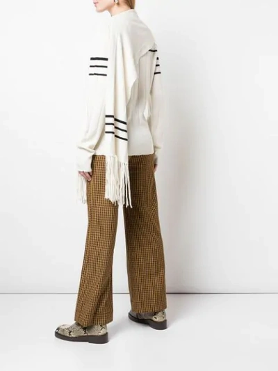 Shop Jw Anderson Scarf Knitted Jumper In White