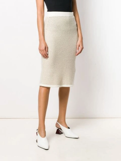 Shop N•peal Slim-fit Pencil Skirt In Neutrals
