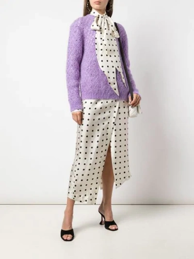 Shop Marc Jacobs Long Sleeve Knitted Jumper In Purple