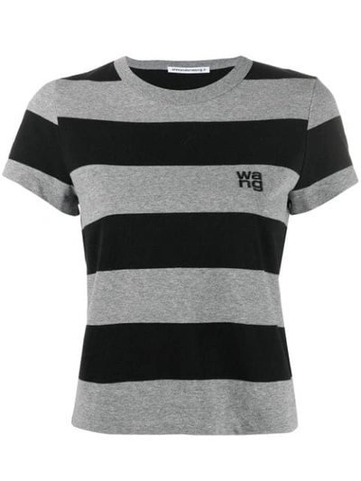 Shop Alexander Wang T Striped T In Grey