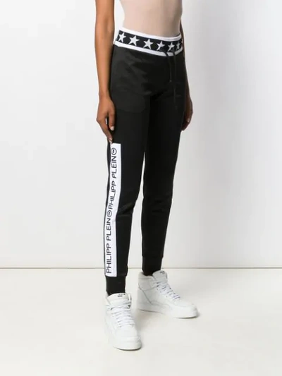 Shop Philipp Plein Drawstring Track Trousers In Black