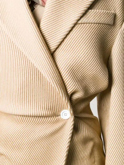 Shop Acne Studios Dropped Shoulder Jacket In Aj1-camel/beige