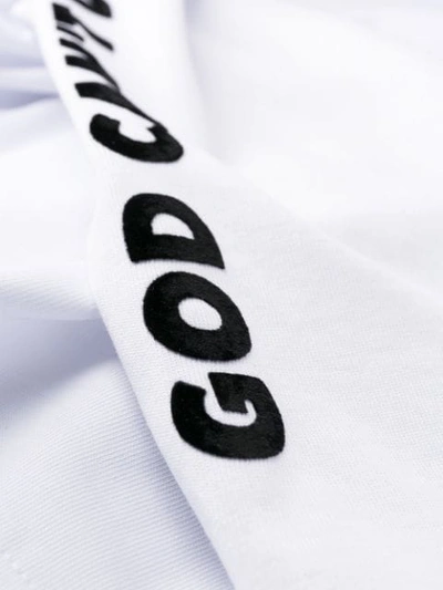 Shop Gcds Logo Cropped T-shirt In 01 White