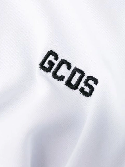 Shop Gcds Logo Cropped T-shirt In 01 White