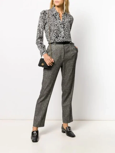 Shop Dolce & Gabbana Tailored Tweed Trousers In Black