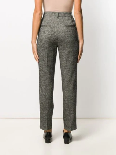 Shop Dolce & Gabbana Tailored Tweed Trousers In Black