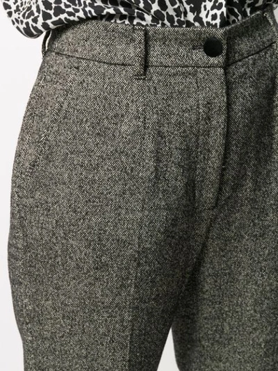 Shop Dolce & Gabbana Tailored Tweed Trousers In Black