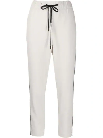 Shop Peserico Tapered Panel Jogging Trousers In Neutrals