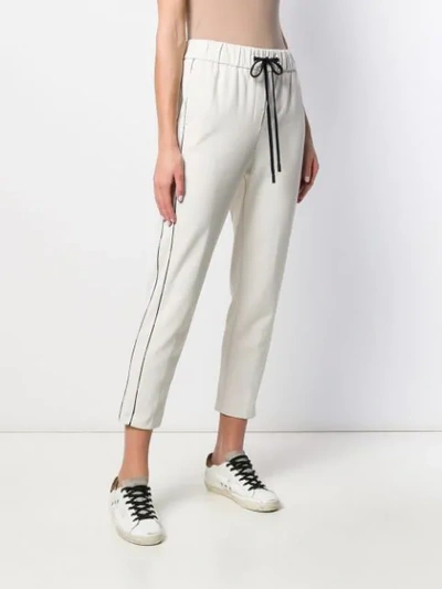 Shop Peserico Tapered Panel Jogging Trousers In Neutrals